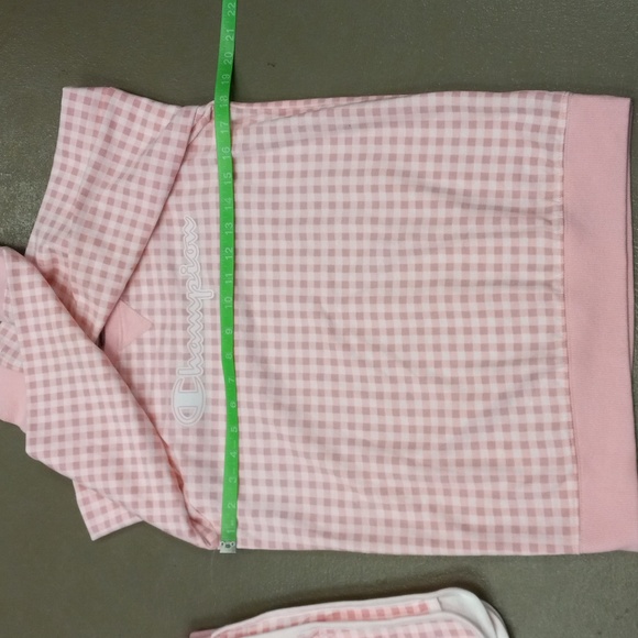 Champion Authentic Athleticwear Pink and White Checkered Top and Matching Shorts - Picture 6 of 16
